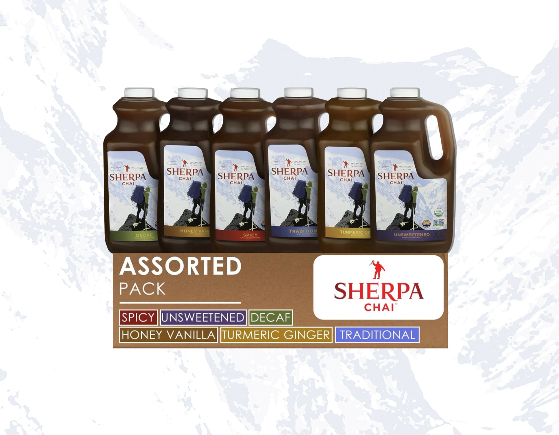 Sherpa Chai Assorted Pack - 64oz (6 Bottles)