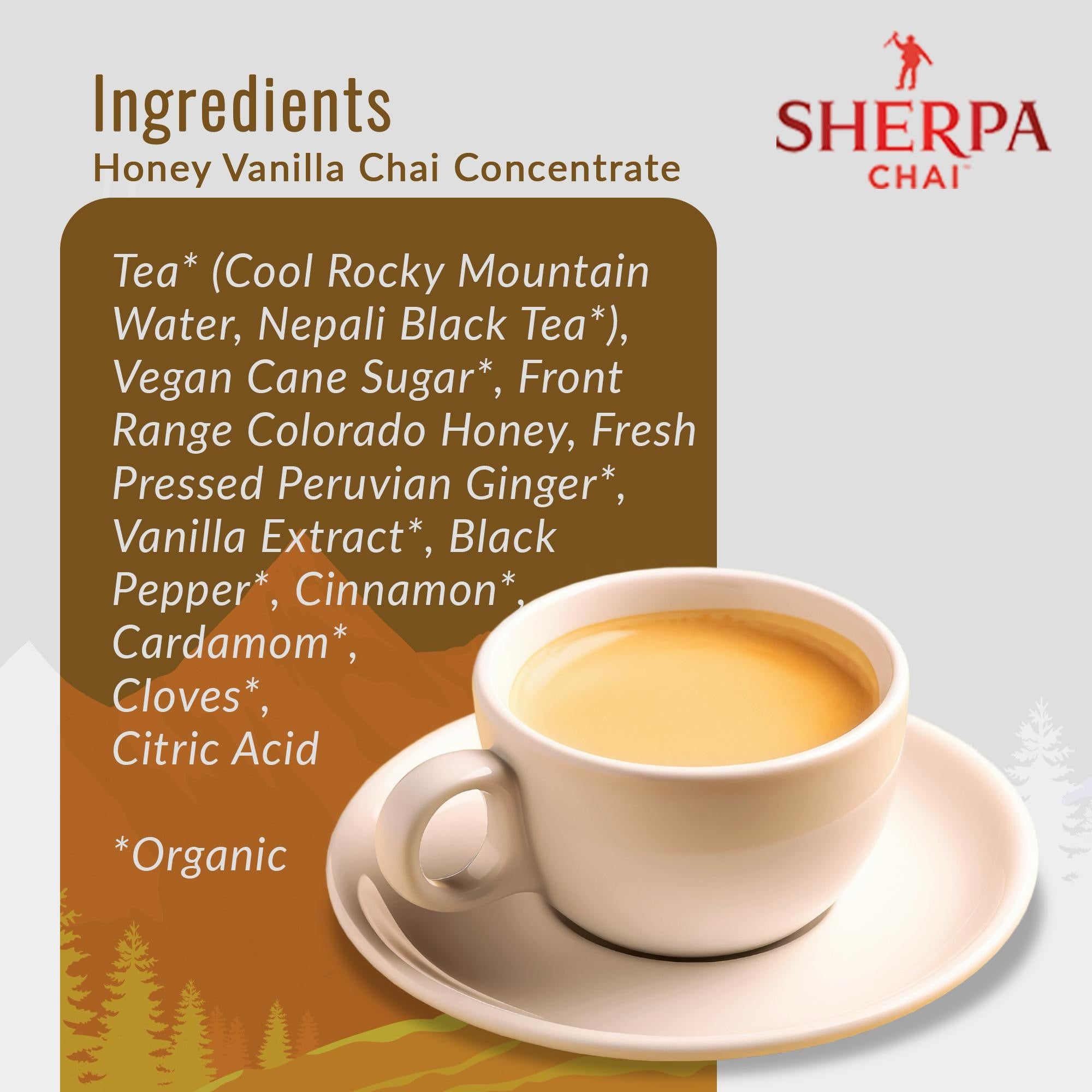 Sherpa Chai Honey Vanilla - 64oz
